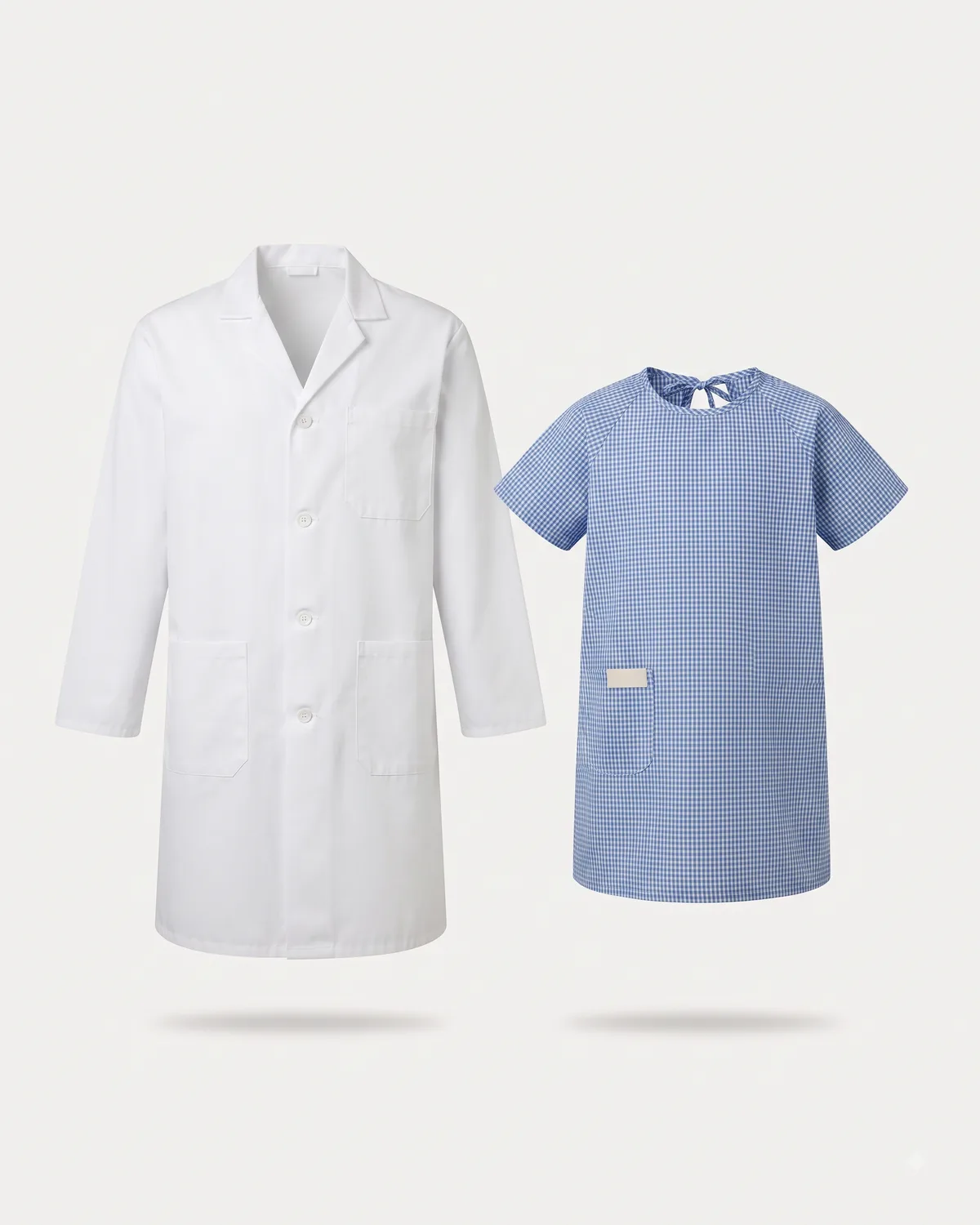 Lab Coat and Pre-primary Smock, made by Uniform Corner