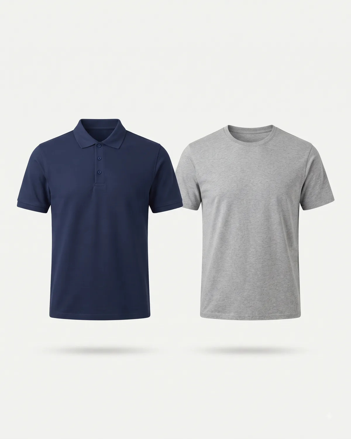 Collar and round-neck t-shirts, made by Uniform Corner
